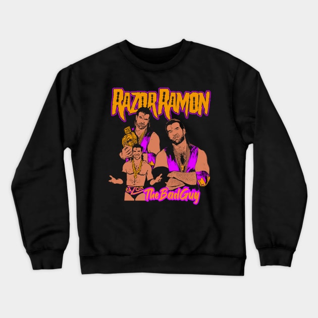 Razor Ramon - The Bad Guy Crewneck Sweatshirt by WithinSanityClothing